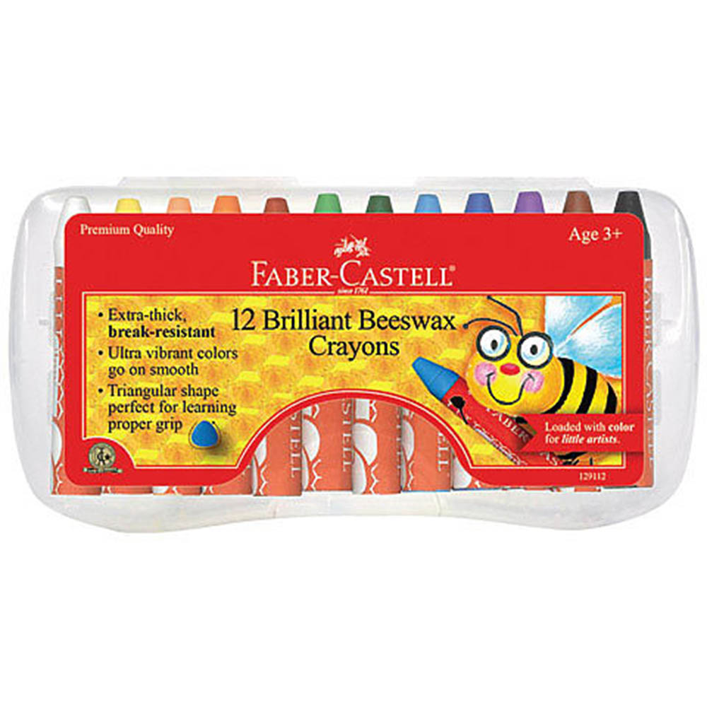 Faber Castell, Jumbo, Beeswax, Crayon, 12 Color, Set